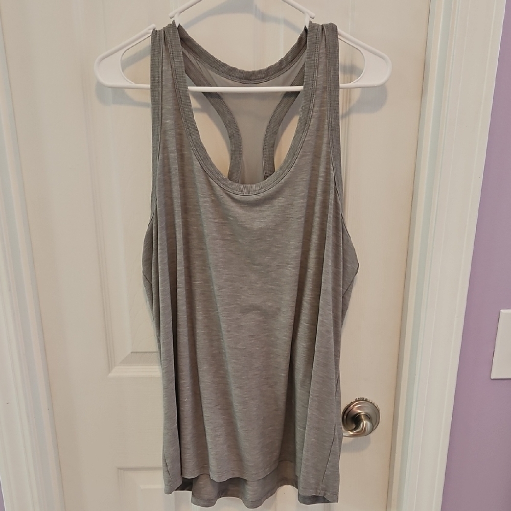 Athletic Works Gray Relaxed Tank Top
